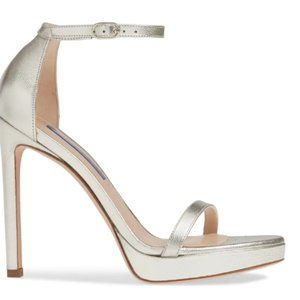STUART WEITZMAN Nudist Disco Sandal - caviar SZ 8